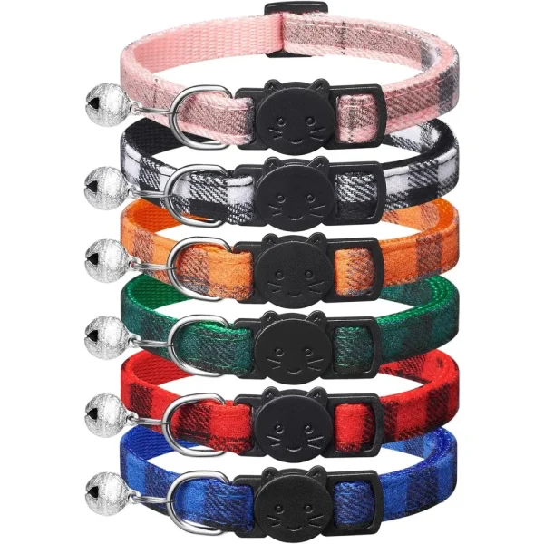6 Pack Breakaway Collars with Bells