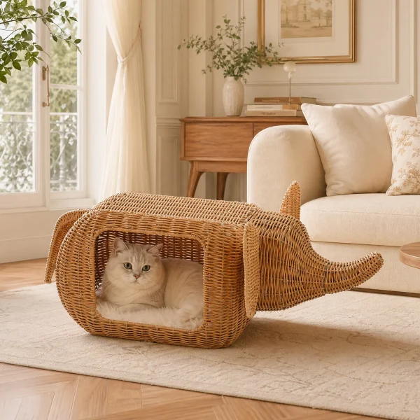 Elephant Rattan Bed