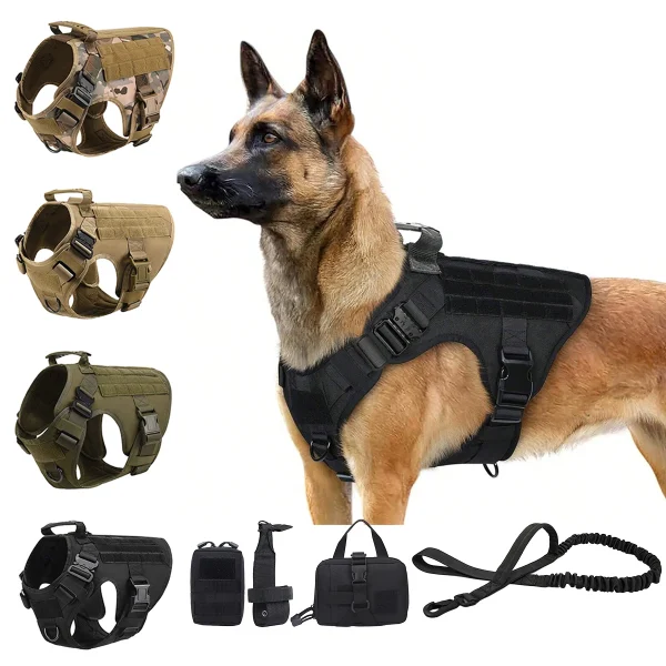 Tactical Dog Harness,Collar, Leash
