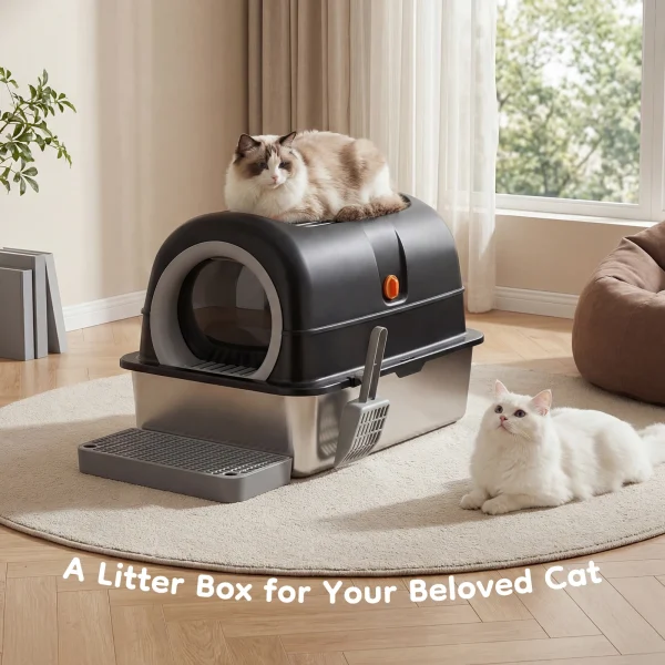 Large Stainless Steel Litter Box